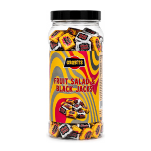 GROBITS Fruit Salad & Black Jacks 535g Jar