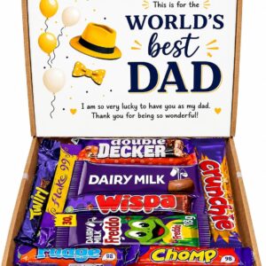 GROBITS Father's Day Chocolate Gift Hamper – 10 Mini Chocolate Bars (Letterbox Friendly)