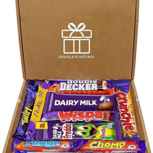 GROBITS Chocolate Gift Hamper Box – 10 Mini Chocolate Bars (Letterbox Friendly)