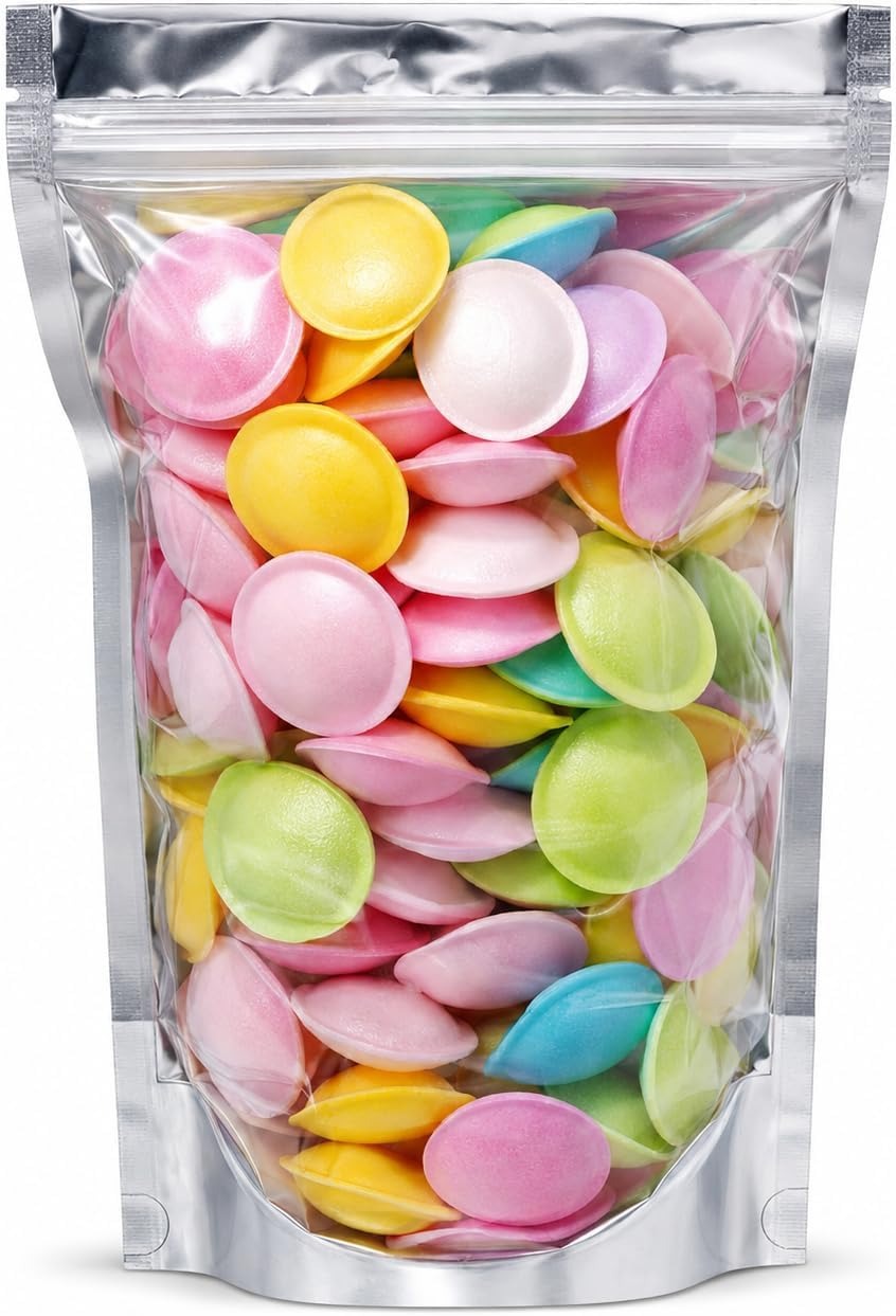 GROBITS Flying Saucers Sweets – Retro Pick & Mix UFO Sherbet Candy (100g)