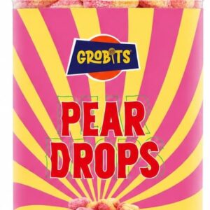 GROBITS Pear Drops – Traditional Fruity Retro Hard Sweets (645g Jar)