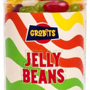 GROBITS Jelly Beans – Assorted Fruity Pick & Mix Jelly Sweets (800g Jar)