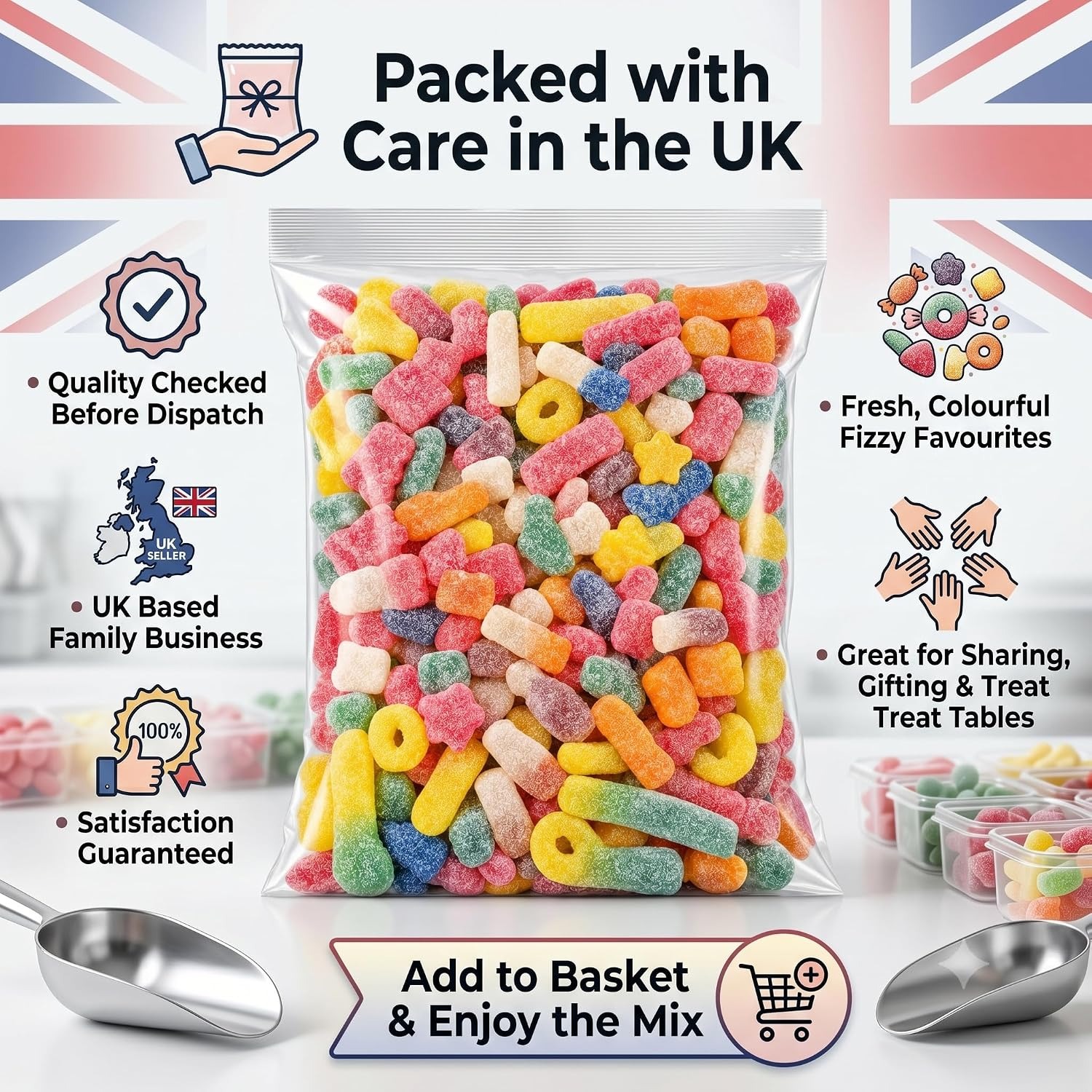 GROBITS Fizzy Pick & Mix Jelly Sweets – Classic Retro Candy Assortment (500g) - Image 6