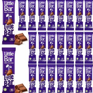 GROBITS Little Milk Chocolate Mini Bars – Smooth & Creamy, 24 x 18g