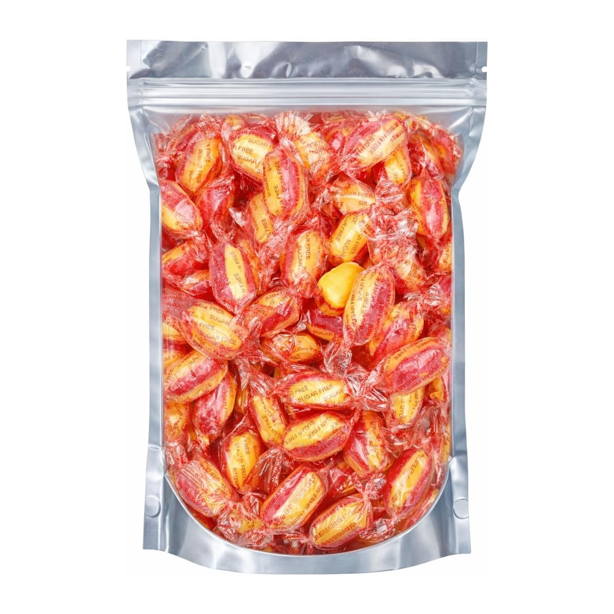 GROBITS Sugar Free Rhubarb & Custard Toffee – Classic British Candy 500g