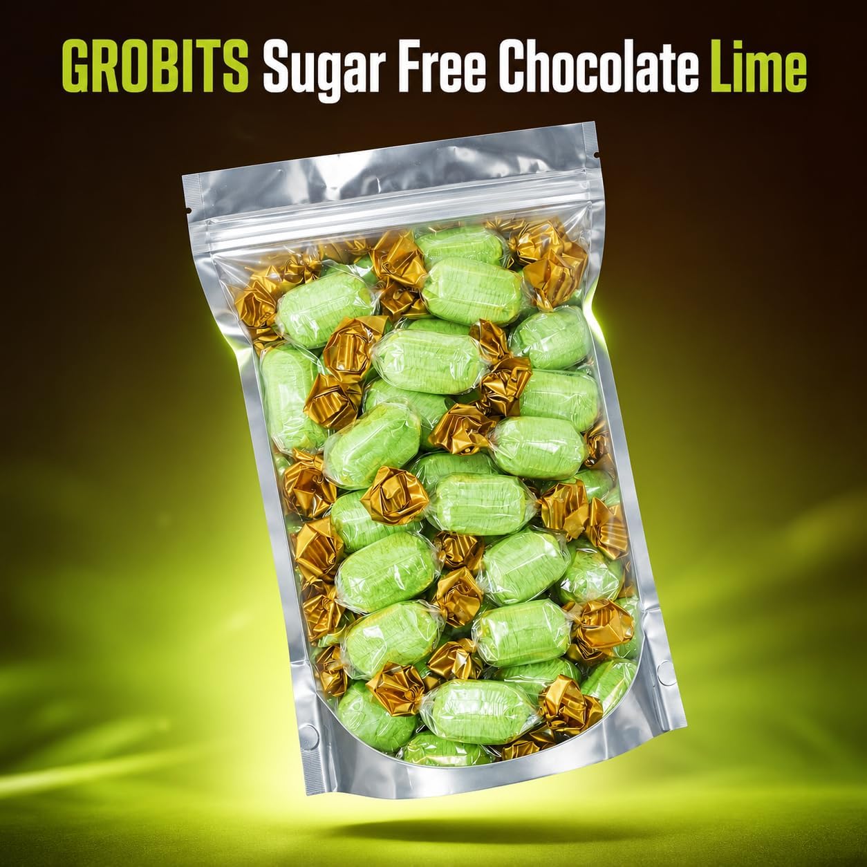 GROBITS Sugar Free Chocolate Limes Toffee – Classic British Sugar-Free Candy (500g) - Image 4