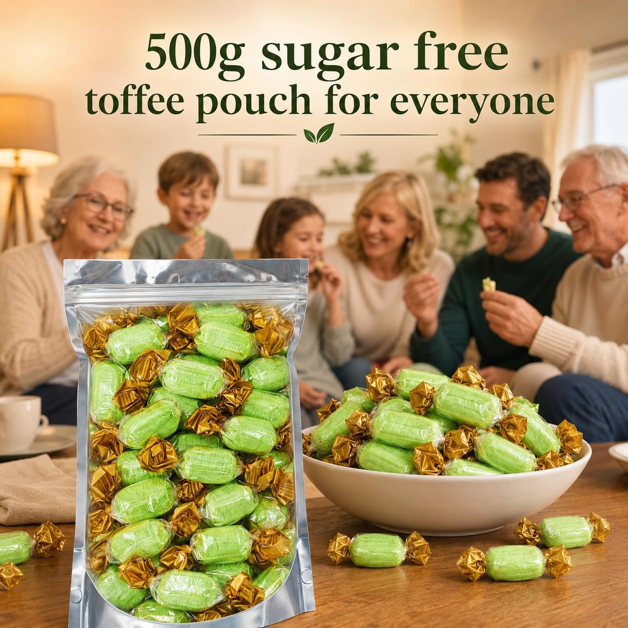 GROBITS Sugar Free Chocolate Limes Toffee – Classic British Sugar-Free Candy (500g) - Image 5