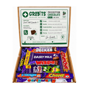 GROBITS Prescription Chocolate Gift Box – 10 Mini Bars | Funny Gift