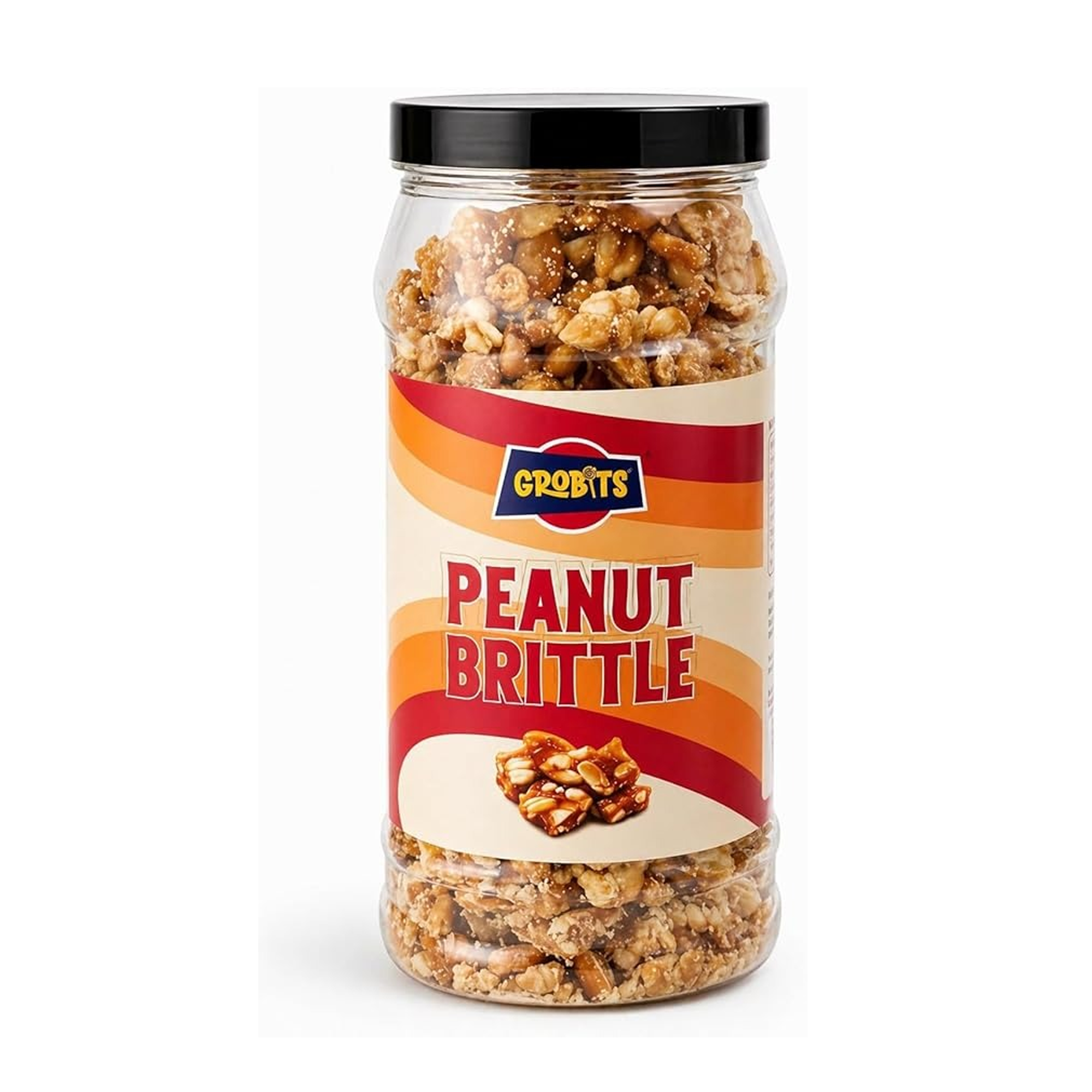 GROBITS Peanut Brittle 450g Jar