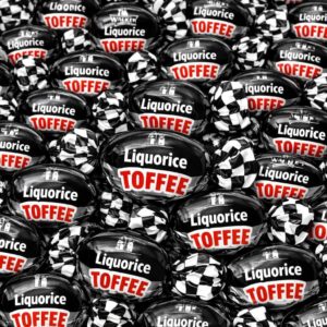 GROBITS Liquorice Toffee – Soft Chewy Traditional British Sweets (500g Bag)