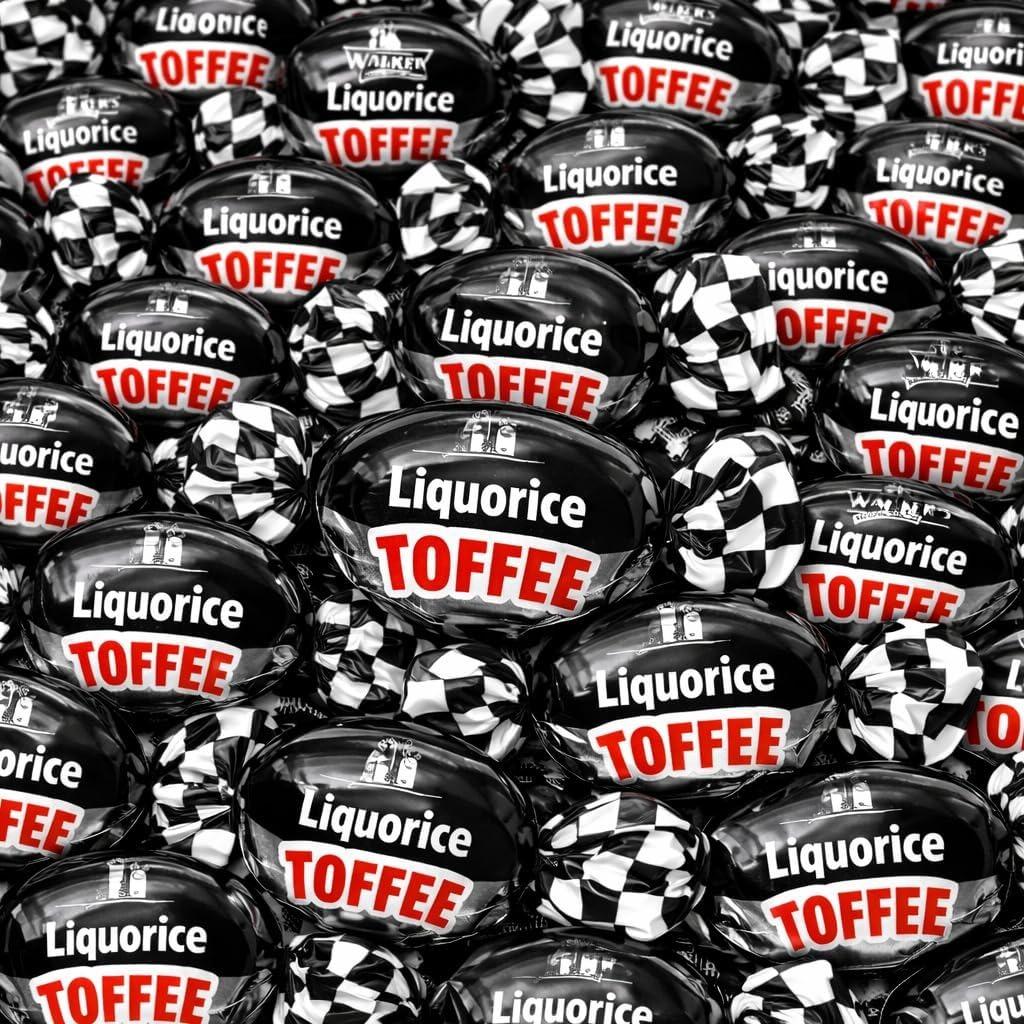 GROBITS Liquorice Toffee – Soft Chewy Traditional British Sweets (500g Bag)