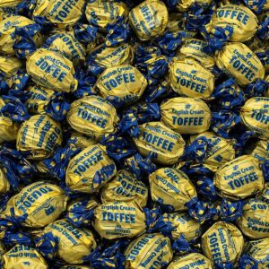 GROBITS English Creamy Toffee – Soft Chewy Traditional British Sweets (500g Bag)