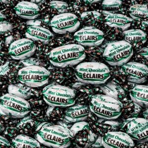 GROBITS Mint Eclairs Toffee – Soft Chewy Traditional British Sweets (500g Bag)