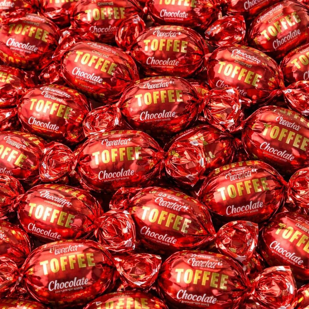 GROBITS Nonsuch Dark Chocolate Covered Toffees – Traditional British Chocolate Toffees (500g Bag)