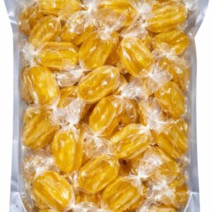 GROBITS Sugar Free Sherbet Lemon Toffee – Traditional British Sugar Free Sweets (500g Bag)